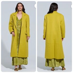 AKIRA Label Phoebe Oversized Wool Trench Coat, S/M